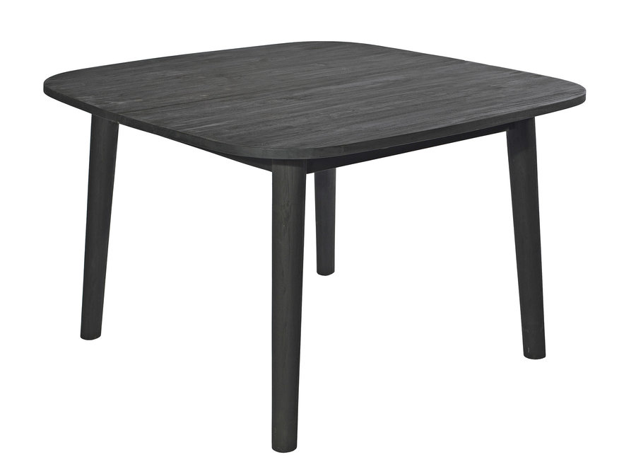 Garden table 'Lennon' 120x120x76cm - Teak Charcoal Finish