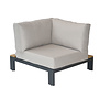 Lounge set 'Mick' corner module  - Anthracite teak