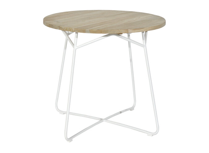 Garden table 'Lily' Ø85x74cm - Stone White