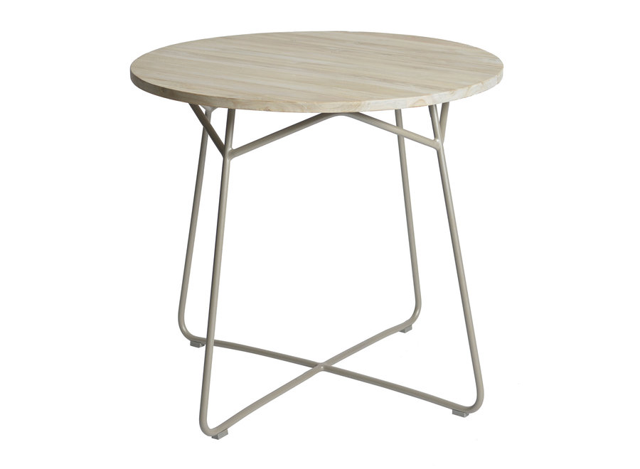 Garden table 'Lily' Ø85x74cm - Taupe