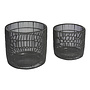Planter 'Bo' set of 2 - lava