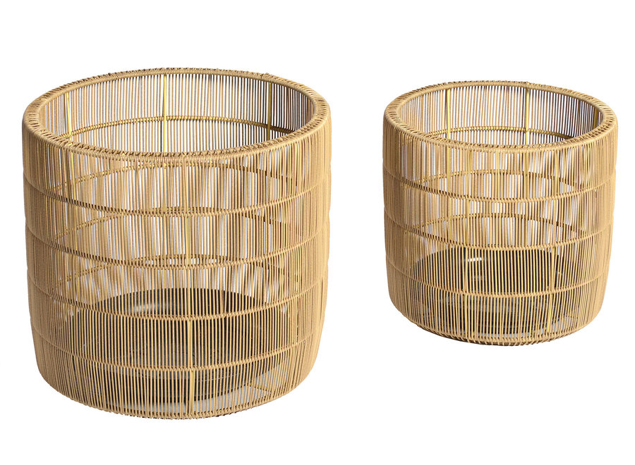 Planter 'Bo' set of 2 - Natural