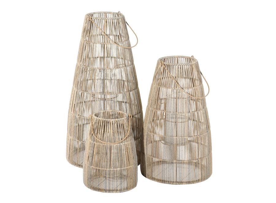 Lantern 'Mace' M - Linen