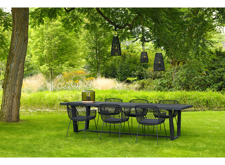 Garden table 'Lauren' 300x110x76cm - Teak Charcoal Finish