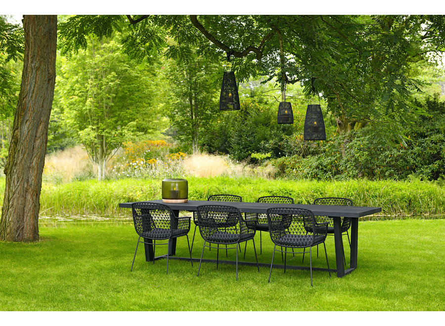 Gartentisch 'Lauren' 300x110x76cm - Teak Charcoal Finish