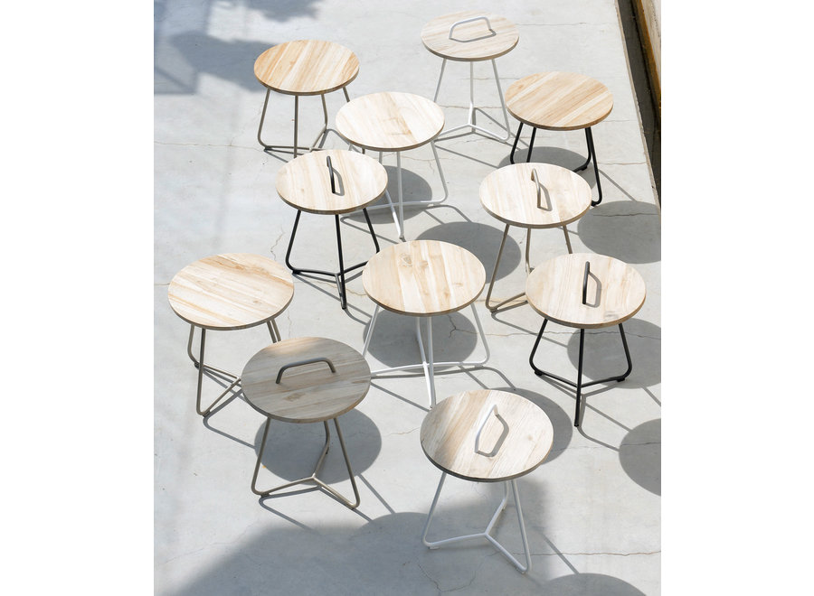 Table d'appoint 'Ava' Ø48.5x63cm - Stone White