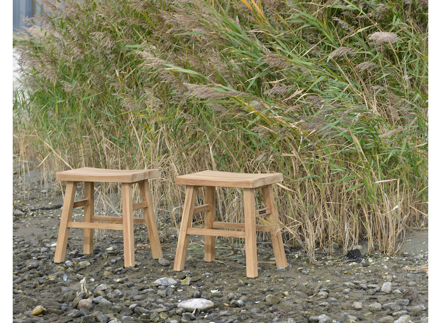 Tabouret 'Lindy' 45x27x47.5cm - Teak