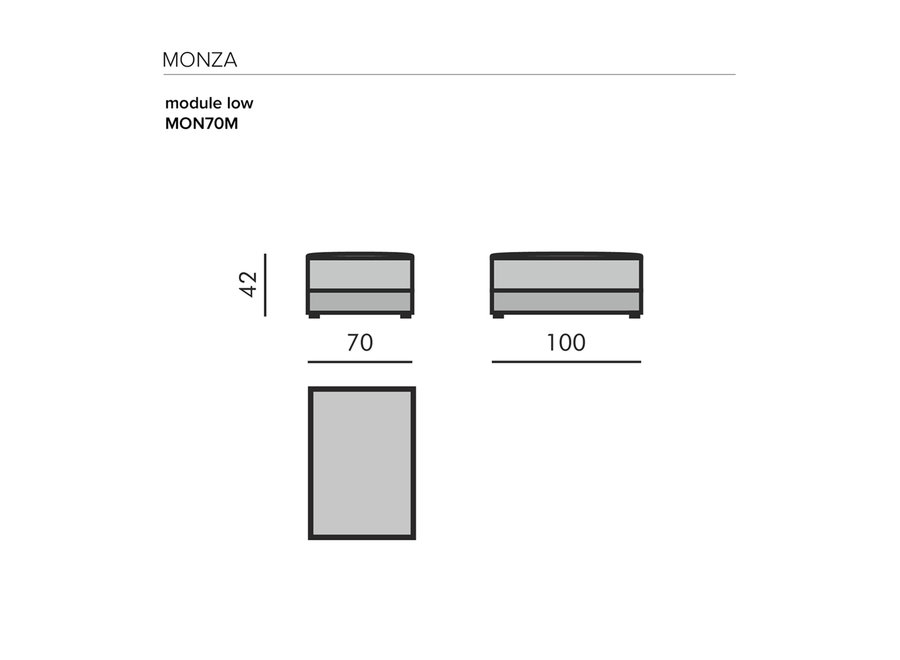 Canapé modulable 'Monza' - Zena Crème