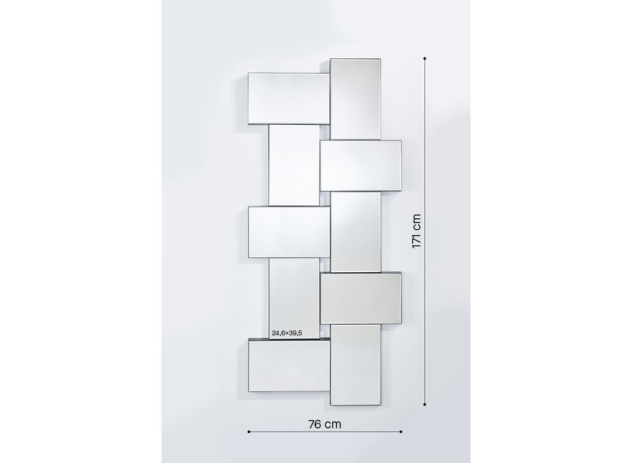 Miroir moderne spécial 'Criss Cross' par Deknudt