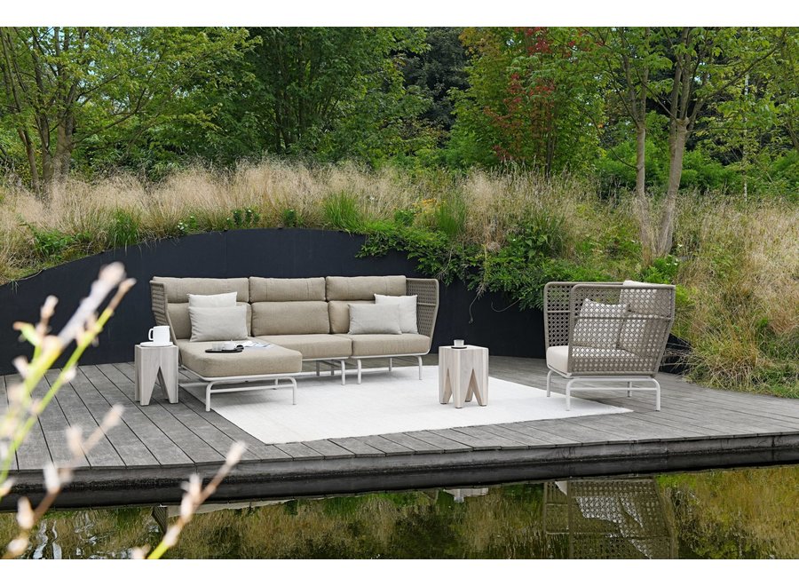 Stool 'Fender' - Teak aged Finish