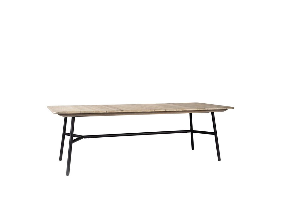 Garden table 'Arda' 240x100x76cm - Lava/Teak aged Finish