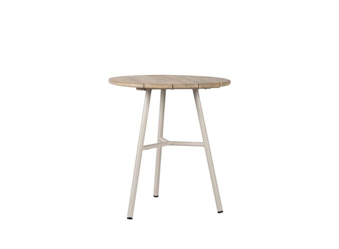 Table de jardin 'Arda' Ø70x76cm - Linen/Teak aged Finish