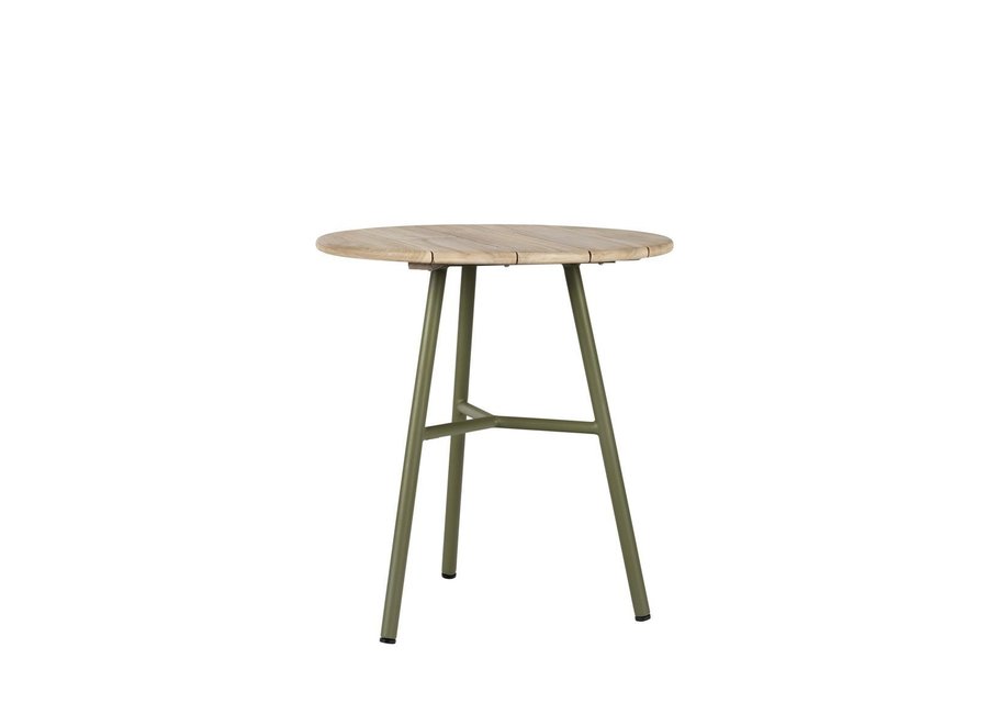 Table de jardin 'Arda' Ø70x76cm - Moss/Teak aged Finish