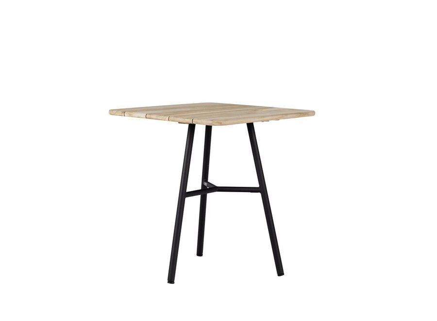 Garden table 'Arda' 70x70x76cm - Lava/Teak aged Finish