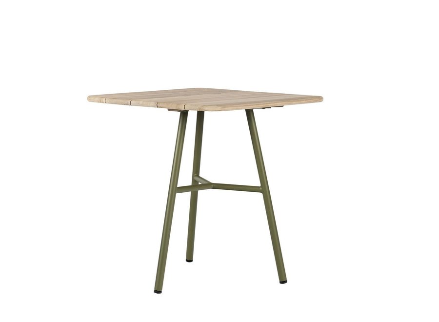 Garden table 'Arda' 70x70x76cm - Moss/Teak aged Finish