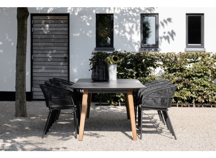 Garden table 'Patrick' 310x90x76cm - Anthracite/Teak