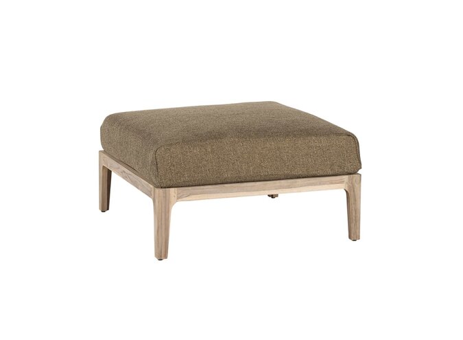 Lounge set 'Tyler' island module - Camel/Teak aged Finish