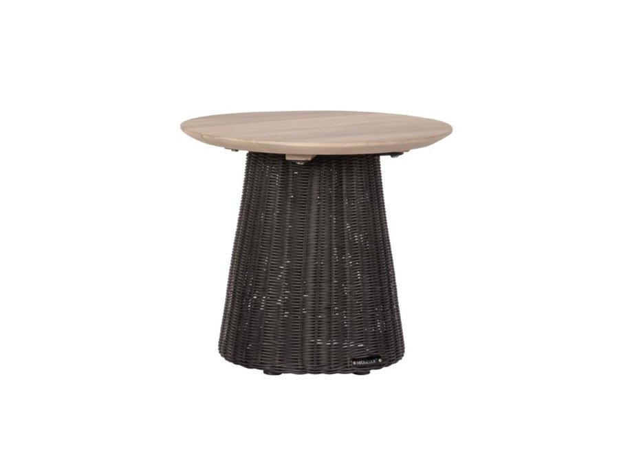 Table d'appoint 'Claire' Ø45x40cm - Aged Teak Finish/Lava