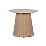 Beistelltisch 'Claire' Ø50x45cm - Aged Teak Finish/Linen