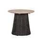 Table d'appoint 'Claire' Ø50x45cm - Aged Teak Finish/Lava
