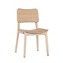 Chaise de jardin 'Charlotte' sans accoudoirs - Aged Teak Finish/Linen