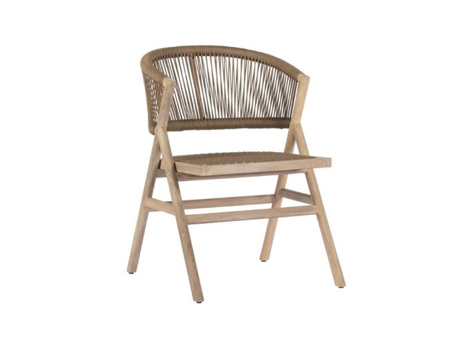 Garden chair 'Alice' - Aged Teak Finish/Camel