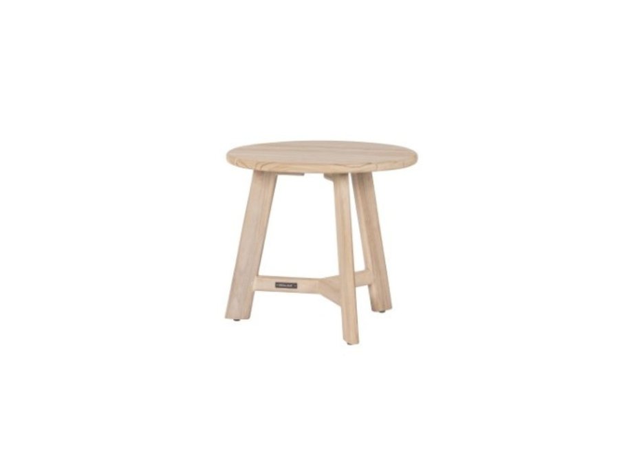 Side table 'Alan' Ø50x46.5cm - Aged Teak Finish