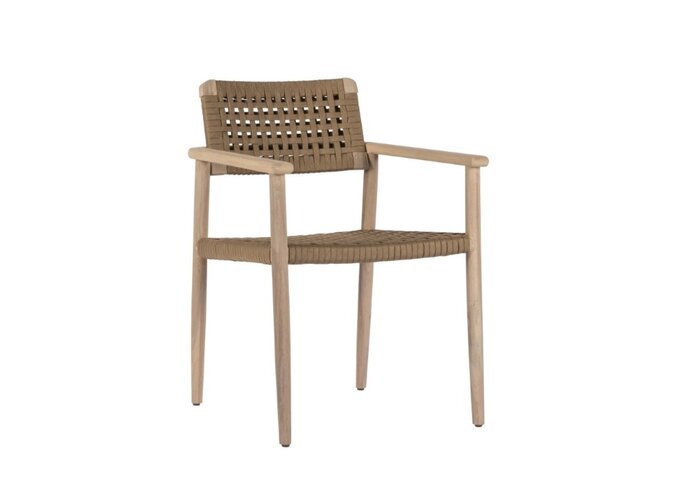 Garden chair 'Jago' - Aged Teak Finish/Camel