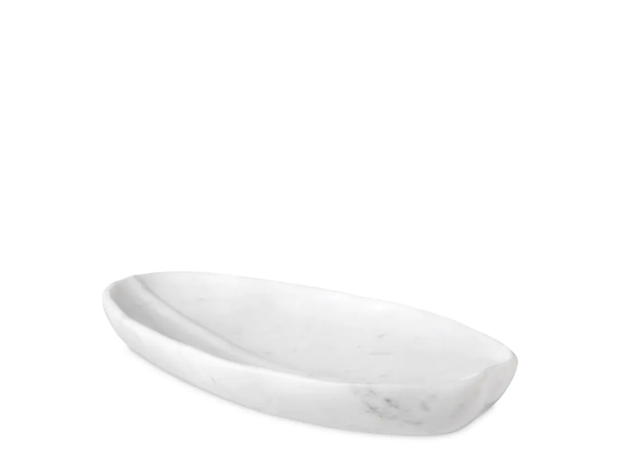 Tray 'LouLou' - White marble