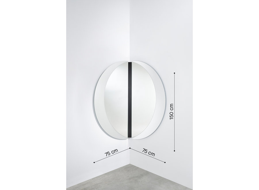 Miroir 'Luna' Black Corner - M