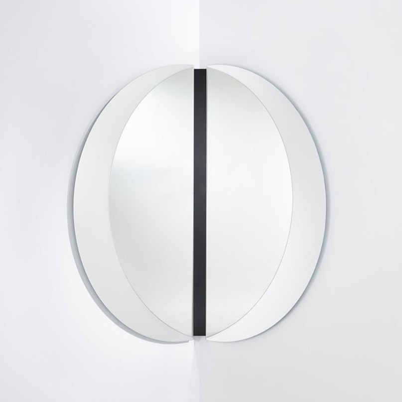 Mirror Luna Black Corner L