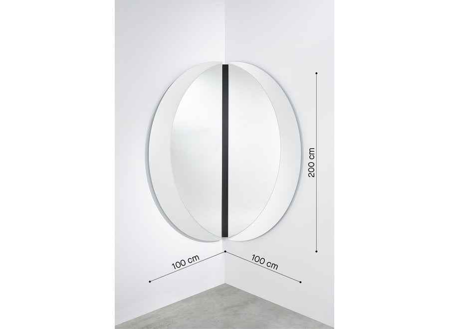 Miroir 'Luna' Black Corner - L