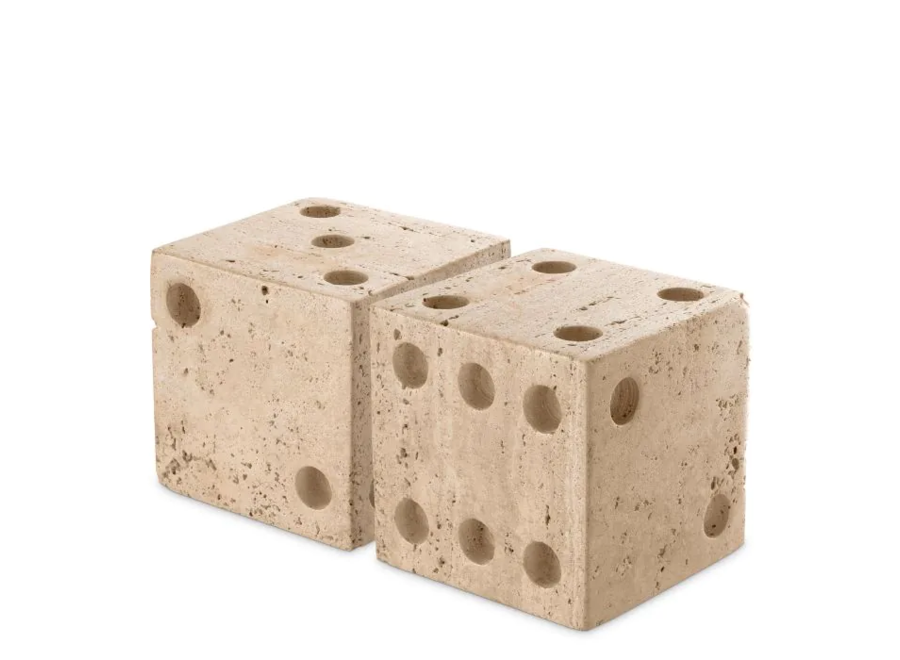 Desk Accessory Visa set of 2 - Travertine