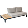 Loungeset 'Mick' eind module rechts - Anthracite teak