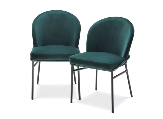 Eetkamerstoel Willis set van 2 - Savona dark green velvet - OL