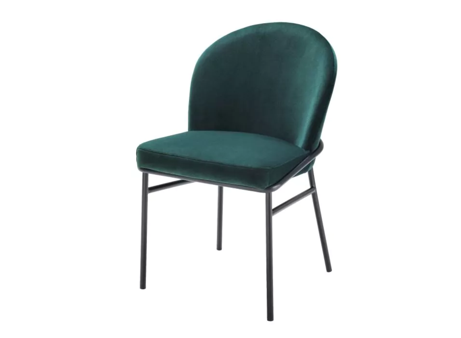 Esszimmerstuhl 'Willis' set van 2 - Savona dark green velvet - OL
