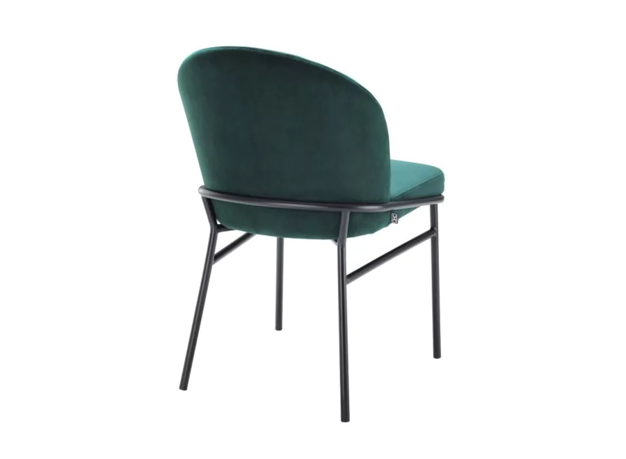 Chaise de salle à manger 'Willis' set van 2 - Savona dark green velvet - OL