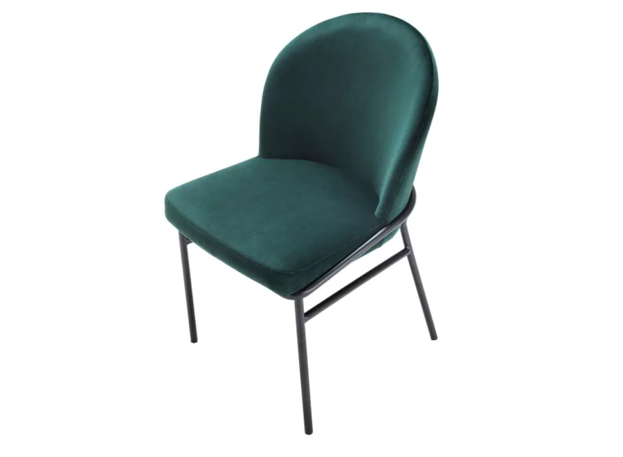 Esszimmerstuhl 'Willis' set van 2 - Savona dark green velvet - OL
