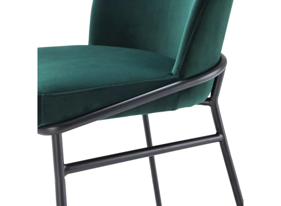 Esszimmerstuhl 'Willis' set van 2 - Savona dark green velvet - OL