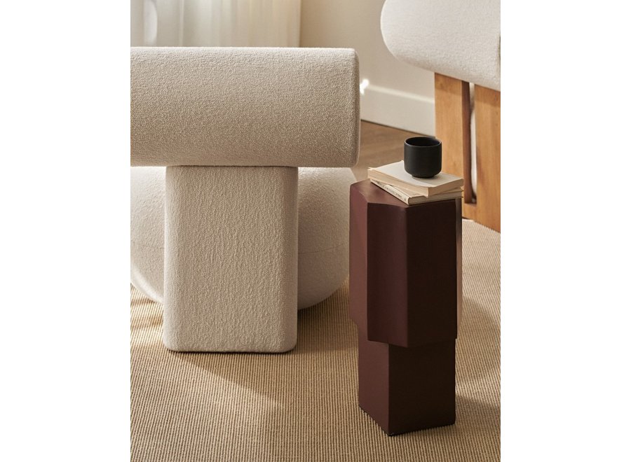 Side table 'Quartz' - Maroon