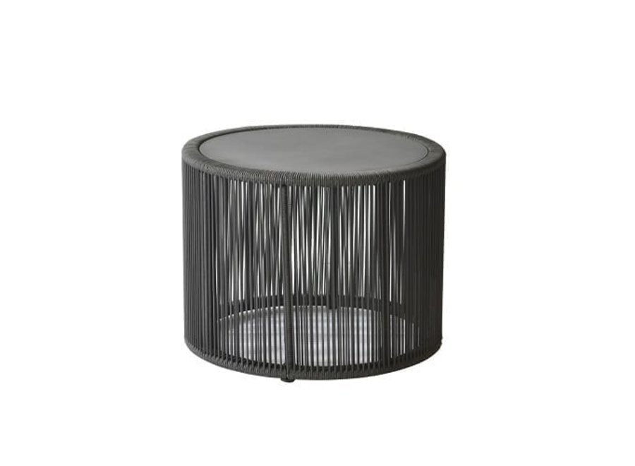 Side table 'Lagos' Ø59x45.5cm - Anthracite Dark Grey