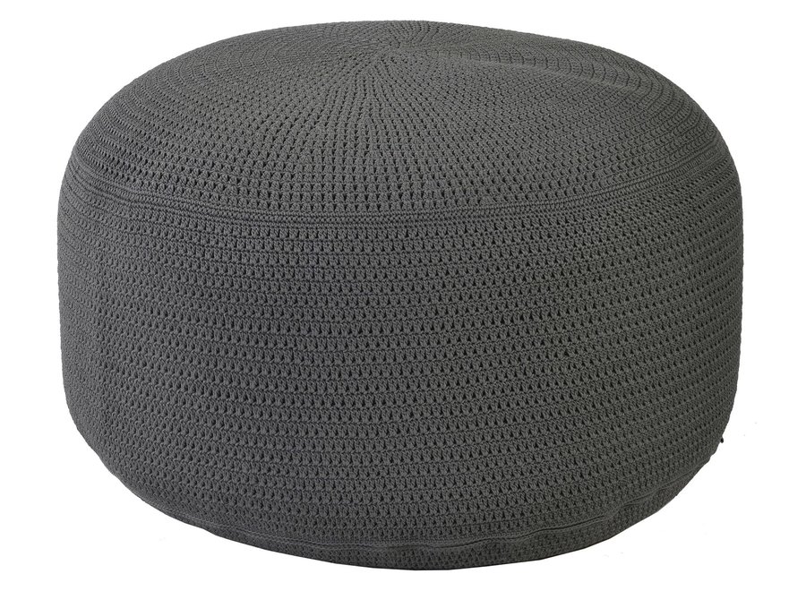 Pouf 'Crochette' Ø80cm - Anthracite