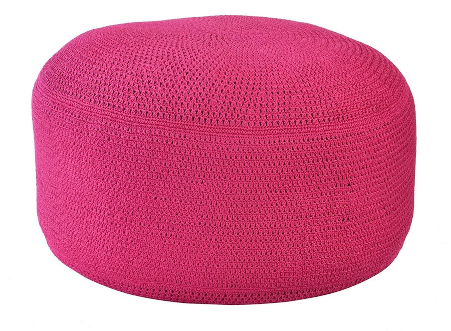 Hocker 'Crochette' Ø80cm - Fuchsia