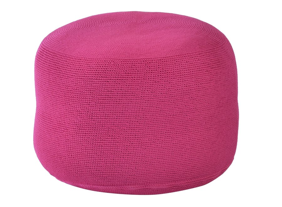 Pouf 'Crochette' Ø53cm - Fuchsia