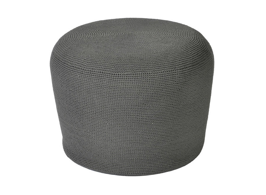 Hocker 'Crochette' Ø55x40cm - Anthracite