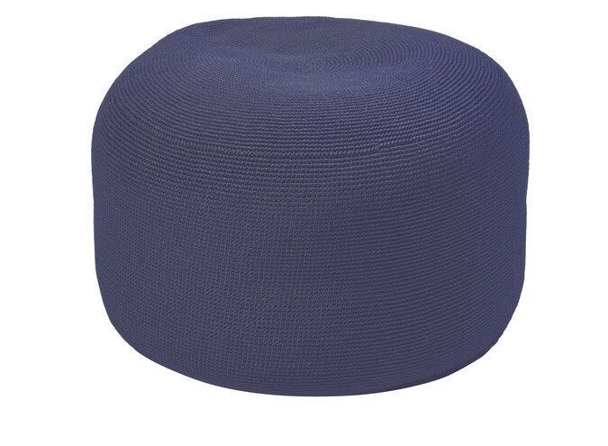 Pouf 'Crochette' Ø53cm - Navy