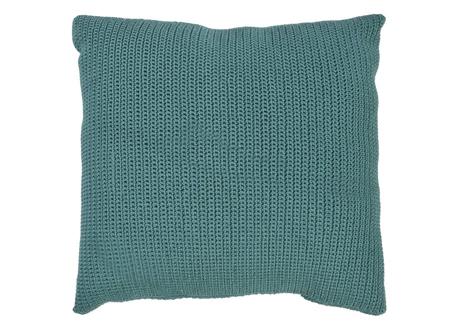 Coussin d'extérieur 'Crochette' 50x50cm - Blue Slate