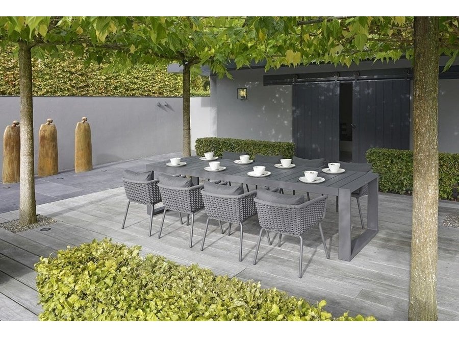 Table de jardin 'Vitoria' 400x100x75cm - Anthracite