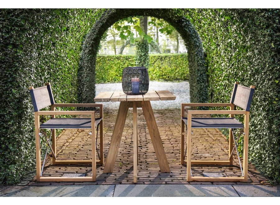 Fauteuil metteur en scène 'Antibes' - Teak/rvs/Eden Batyline Shadow