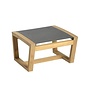 Luxx niedriger Fußhocker Teak/Eden Batyline Shadow